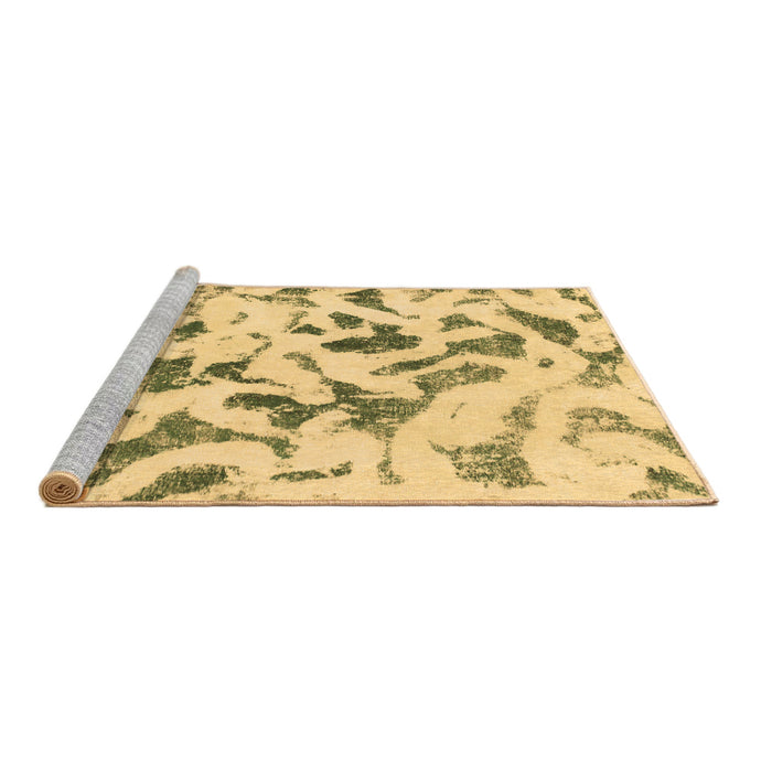 Sideview of Machine Washable Abstract Brown Modern Rug, wshabs920brn
