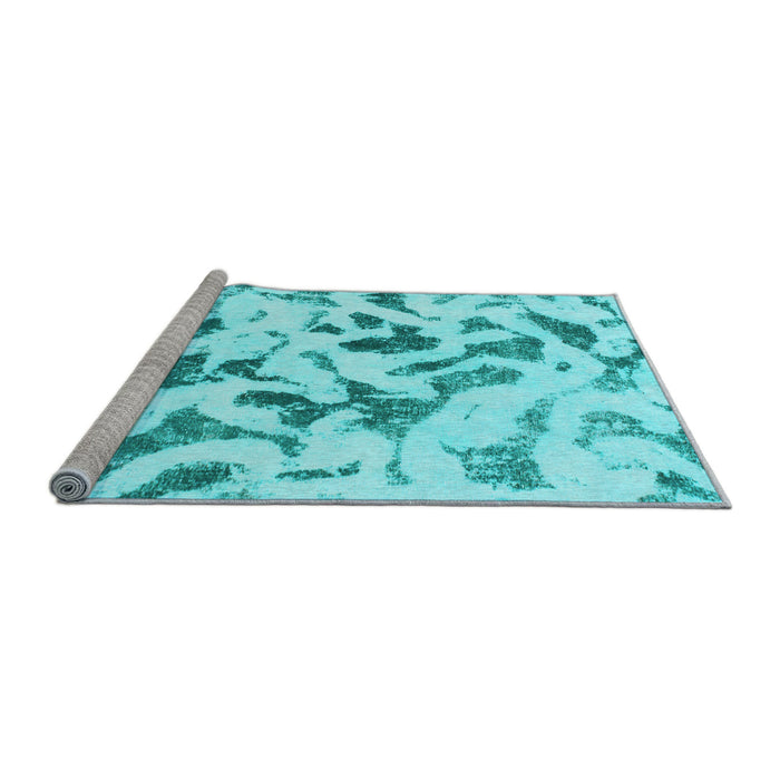 Sideview of Machine Washable Abstract Light Blue Modern Rug, wshabs920lblu