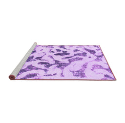 Sideview of Machine Washable Abstract Purple Modern Area Rugs, wshabs920pur