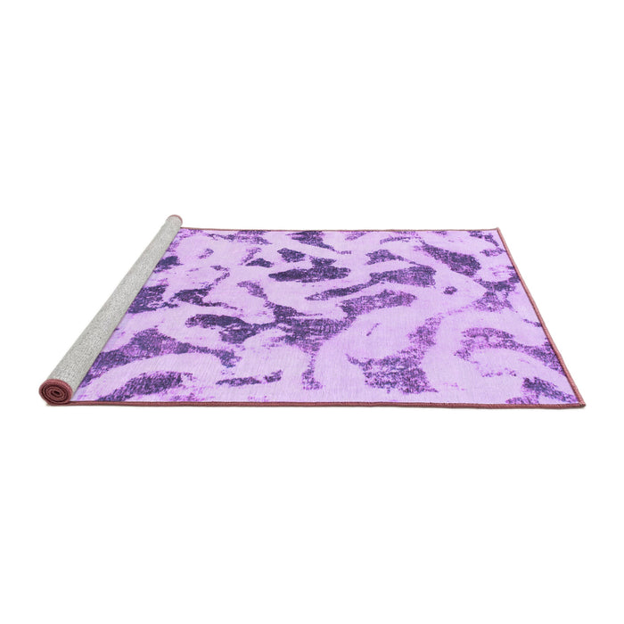 Sideview of Machine Washable Abstract Purple Modern Area Rugs, wshabs920pur