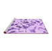 Sideview of Machine Washable Abstract Purple Modern Area Rugs, wshabs920pur