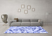 Machine Washable Abstract Blue Modern Rug in a Living Room, wshabs920blu