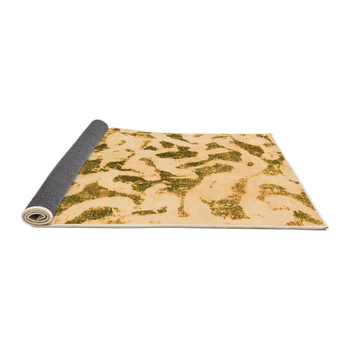 Sideview of Abstract Orange Modern Rug, abs920org
