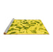 Sideview of Machine Washable Abstract Yellow Modern Rug, wshabs920yw