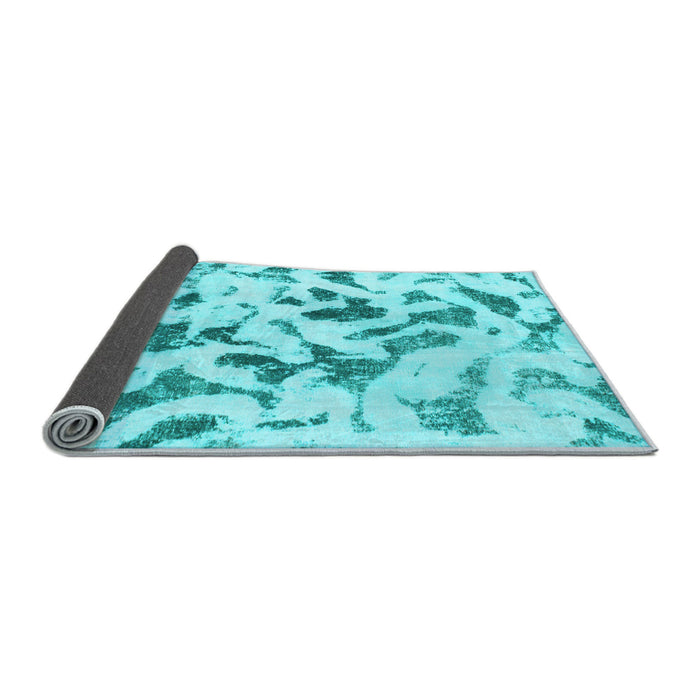 Sideview of Abstract Light Blue Modern Rug, abs920lblu