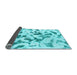 Sideview of Abstract Light Blue Modern Rug, abs920lblu