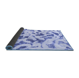 Sideview of Abstract Blue Modern Rug, abs920blu