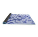 Sideview of Abstract Blue Modern Rug, abs920blu