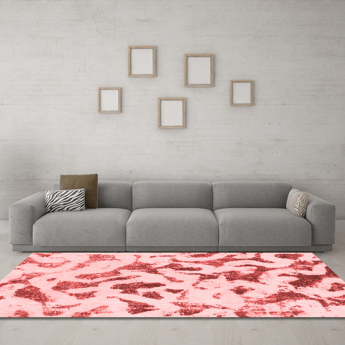 Modern Red Washable Rugs