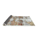 Sideview of Abstract Dark Almond Brown Modern Rug, abs921