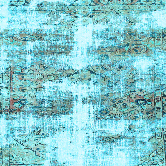 Square Machine Washable Abstract Light Blue Modern Rug, wshabs921lblu