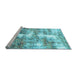 Sideview of Machine Washable Abstract Light Blue Modern Rug, wshabs921lblu