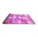 Sideview of Abstract Pink Modern Rug, abs921pnk