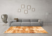 Machine Washable Abstract Orange Modern Area Rugs in a Living Room, wshabs921org