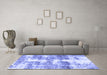 Machine Washable Abstract Blue Modern Rug in a Living Room, wshabs921blu