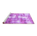 Sideview of Machine Washable Abstract Purple Modern Area Rugs, wshabs921pur