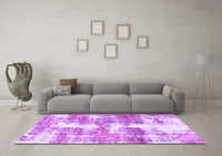 Machine Washable Abstract Purple Modern Rug, wshabs921pur