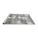 Sideview of Machine Washable Abstract Gray Modern Rug, wshabs921gry