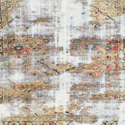 Square Machine Washable Abstract Dark Almond Brown Rug, wshabs921