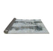 Sideview of Abstract Metallic Silver Gray Modern Rug, abs922