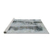 Sideview of Machine Washable Abstract Metallic Silver Gray Rug, wshabs922