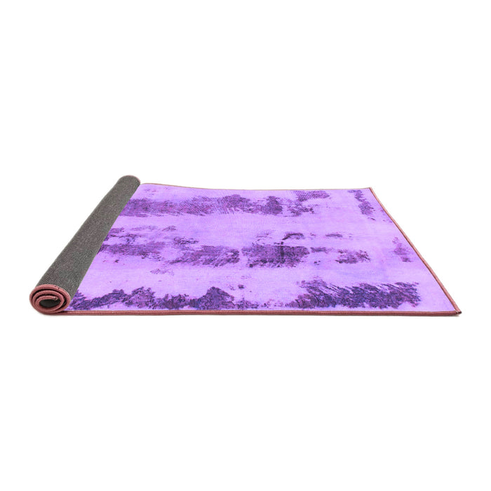 Sideview of Abstract Purple Modern Rug, abs922pur