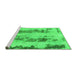 Sideview of Machine Washable Abstract Green Modern Area Rugs, wshabs922grn