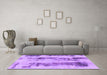 Machine Washable Abstract Purple Modern Area Rugs in a Living Room, wshabs922pur