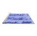 Sideview of Machine Washable Abstract Blue Modern Rug, wshabs922blu