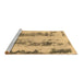 Sideview of Machine Washable Abstract Brown Modern Rug, wshabs922brn