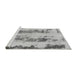 Sideview of Machine Washable Abstract Gray Modern Rug, wshabs922gry