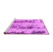 Sideview of Machine Washable Abstract Pink Modern Rug, wshabs922pnk