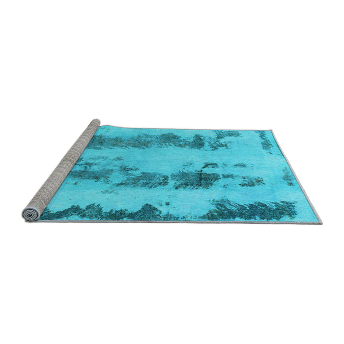 Sideview of Machine Washable Abstract Light Blue Modern Rug, wshabs922lblu