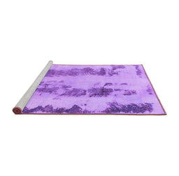 Sideview of Machine Washable Abstract Purple Modern Area Rugs, wshabs922pur