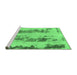 Sideview of Machine Washable Abstract Emerald Green Modern Area Rugs, wshabs922emgrn