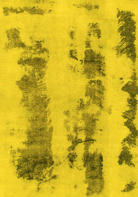 Abstract Yellow Modern Rug, abs922yw