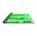 Sideview of Abstract Green Modern Rug, abs922grn