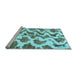 Sideview of Machine Washable Abstract Light Blue Modern Rug, wshabs923lblu