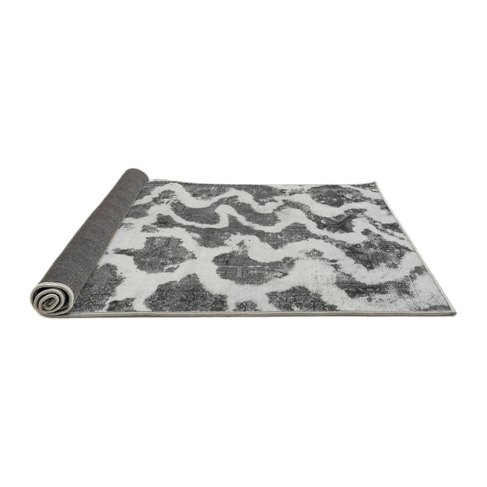 Sideview of Abstract Gray Modern Rug, abs923gry