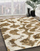 Abstract Light Brown Modern Rug in Family Room, abs923