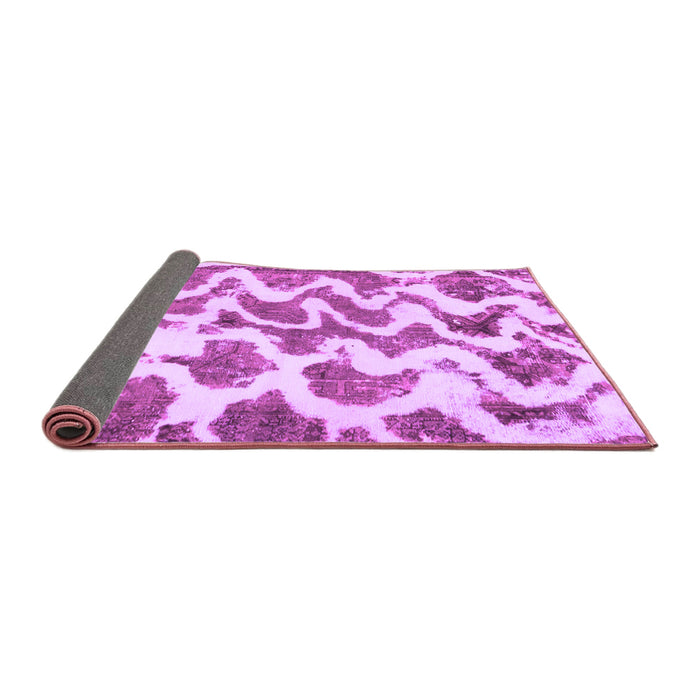 Sideview of Abstract Purple Modern Rug, abs923pur