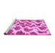 Sideview of Machine Washable Abstract Pink Modern Rug, wshabs923pnk