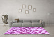 Machine Washable Abstract Purple Modern Area Rugs in a Living Room, wshabs923pur