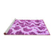 Sideview of Machine Washable Abstract Purple Modern Area Rugs, wshabs923pur