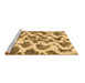 Sideview of Machine Washable Abstract Brown Modern Rug, wshabs923brn