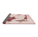 Sideview of Abstract Light Coral Pink Modern Rug, abs924