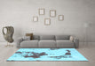 Machine Washable Abstract Light Blue Modern Rug in a Living Room, wshabs924lblu