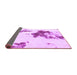 Sideview of Abstract Purple Modern Rug, abs924pur