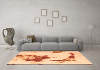 Machine Washable Abstract Orange Modern Rug, wshabs924org