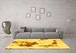 Machine Washable Abstract Yellow Modern Rug in a Living Room, wshabs924yw